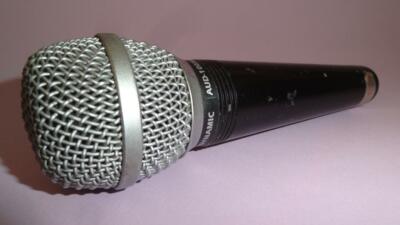 OLD WIRELESS MICROPHONE AHUJA UNIDIRECTIONAL DYNAMIC AUD-100XRL MIC-1028