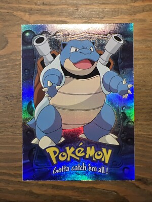 Blastoise #E9 of 12 Black Topps Movie Evolution Foil Pokémon Card 1999. NM-M+