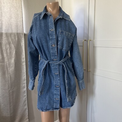 DIVIDED H&M  Women s Long Sleeve Dress Tunic Denim Size M