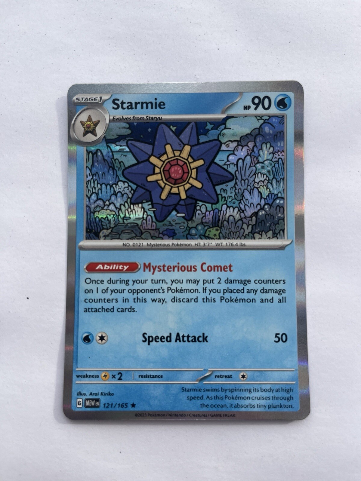 Pokemon TCG Scarlet & Violet 151 Starmie 121/165 Holo NM