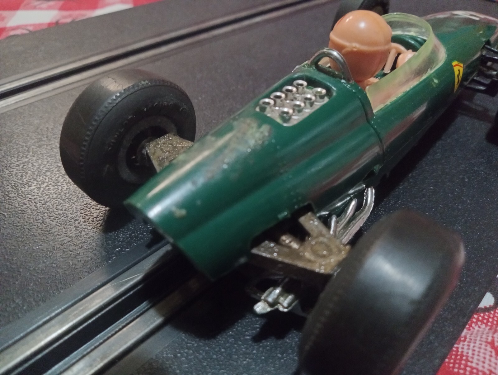 VINTAGE COX SLOT CAR MODEL RACE CAR GREEN FORMULA 1 1/24 RUNS eBay