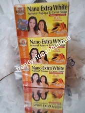 X 2 ORIGINAL Nano xtra-whitee Papaya & Carrot Glutathion Soap 💯 Satisfaction 