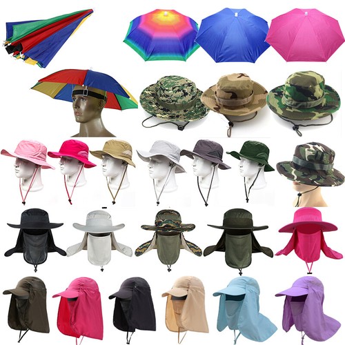 Men Women Summer Umbrella Hat Sun 