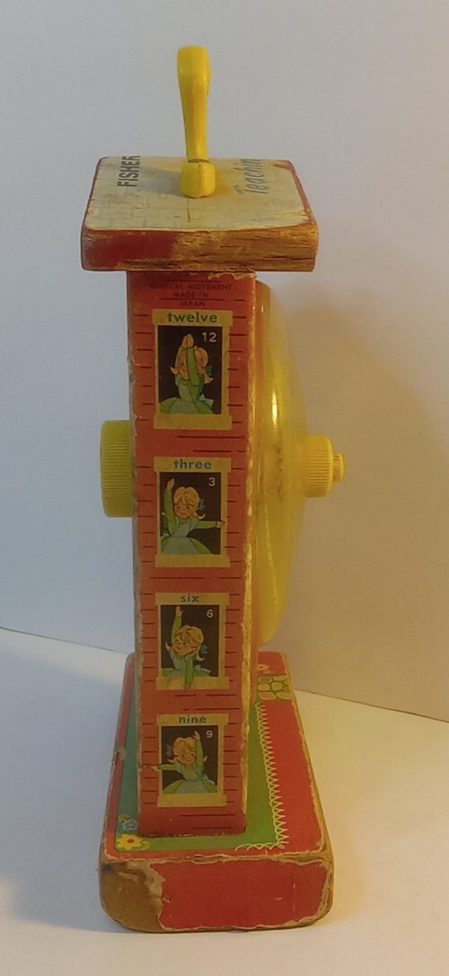 1968 Vintage Fisher Price Music Box Teaching Clock eBay