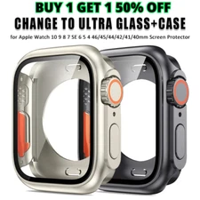 Full Cover Case Screen Protector For Apple Watch Series 10 9 8 7 6 5 SE 45/46mm