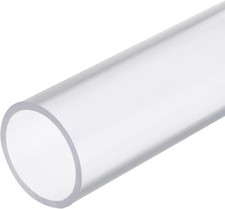 2 Inch Clear PVC Rigid Tube round Pipe 43Mm ID 50Mm OD 14" High Impact for Water