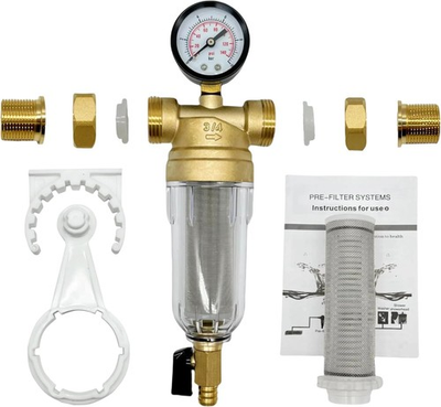 #ad Spin Down Sediment Water Filter System with Pressure Gauge 50amp;100 Micron $43.19