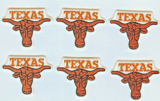 6 Nice NCAA Texas Longhorns Iron-On Patches.MINT.Same day Ship. BASKETBALL