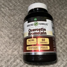 Amazing Nutrition~ Amazing formulas~ quercetin Bromelain 120 Veggie Capsules