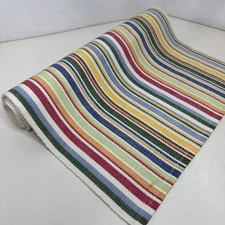 World Market Multi Color Woven Striped Table Runner 14" x 70” Long