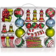Elf Ornament Set -Christmas Shatterproof Balls and Ornaments for Indoor/Outdoor