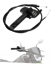 7/8" 22mm Quick Twist Throttle Assembly + Throttle Cable CNC Univerdal black