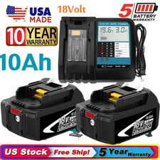 2PACK For Makita 18Volt 10.0Ah LXT Li-Ion Battery BL1860B BL1830 BL1850 /Charger
