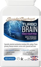 Turbo Brain (Mental Performance Brain Supplement), 60 Capsules