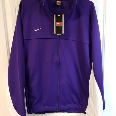 Nike Team Vintage Mens XL Purple/White Full Zip Jacket NEW
