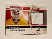 2011 ITG Canada vs The World Canadian Cloth Jersey Black MARTIN BRODEUR HOF