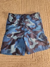 Kanu Surf Boys Quick Dry UPF 50 Beach Swim Trunks Navy Camo Size 8 Small