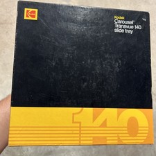 KODAK CAROUSEL TRANSVUE 140 SLIDE TRAY WITH BOX AND INSTRUCTIONS