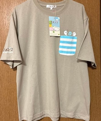 San-X Mamegoma T-shirt Beige Men's M Unused Character Apparel