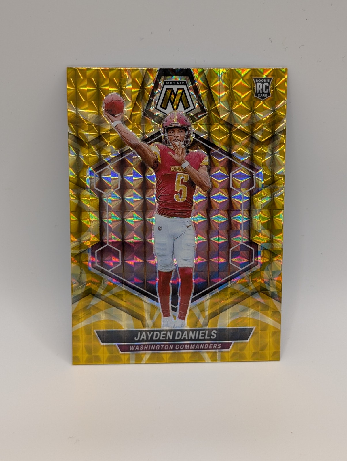 2024 Panini Mosaic - Rookies Jayden Daniels #302 Reactive Yellow Mosaic Prizm...