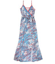 bar III Womens Printed Maxi A-line Dress