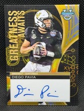 Diego Pavia Bowman Best U #GA-DP Greatness Awaits Gold On-Card Auto /50