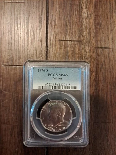 1976-S 50C Silver Kennedy Half Dollar PCGS MS65 Bicentennial