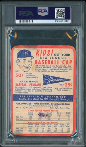 STAHL-MEYER FRANKS GIL HODGES 1955 PSA PR 1 MK; ¡Pop 11, solo 4 más alto! - Imagen 2 de 2