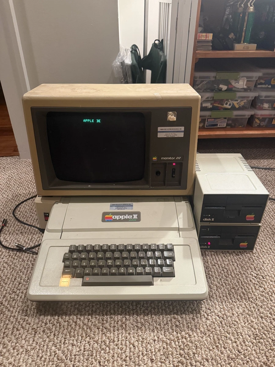 AppleⅡ plus diskⅡ 2台 モノクロディスプレイモニタ Apple II Plus Vintage Home Computers for sale | eBay