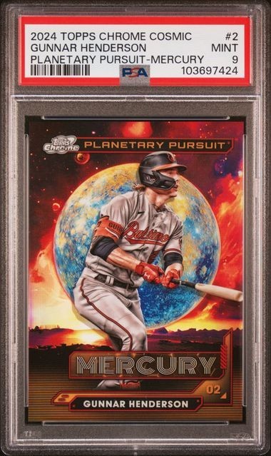 2024 Topps Cosmic Chrome Gunnar Henderson Planetary Pursuit Mercury #PPM-2 PSA 9