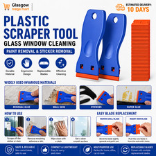 Plastic Scraper Tool Glass Window Cleaning Paint Removal Dirt Sticker Removal