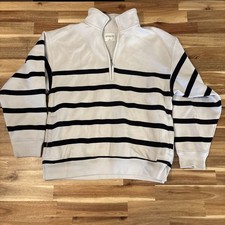 Abercrombie Fitch Soft A F Essentials 1/4 ZIP Sweatshirt SIZE M