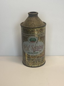 Old Spring Lager Beer Cone Top Can - Vintage Breweriana Collectible