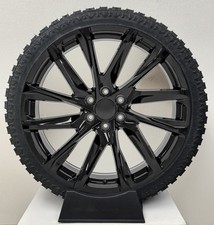 24 Gloss Black Ssx Wheels Xt All Terrain Tires Tpms Cadillac Escalade Set Of 4