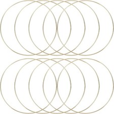 10 Pcs 7 Inch Gold Dream Catcher Rings for DIY Crafts and Wreath Making