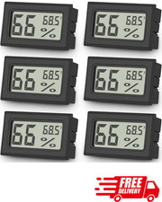 6 Pack Mini Digital Thermometer Hygrometer Indoor Temp Humidity Monitor  