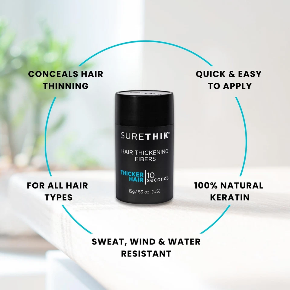 Fibras capilares, 15 g (negro), rellena el adelgazamiento del cabello para un aspecto visiblemente más completo, concea... Foto 3 de 4