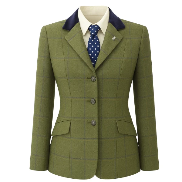 Veste Intelligente Enfant Caldene Southwold Vert Tweed Montrant Taille 26