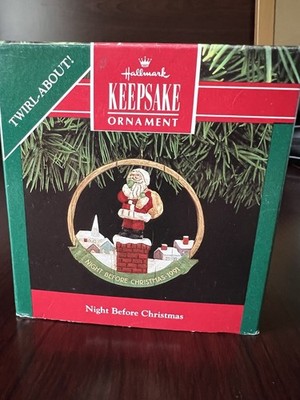Hallmark Night Before Christmas Ornament 1991 Twirl About Santa MIB