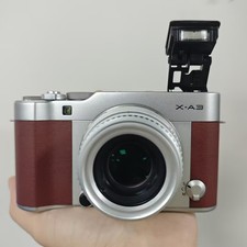 Fujifilm Fuji X-A3 24.2 MP Mirrorless Digital Camera w/35mm f1.6 Lens-Brown