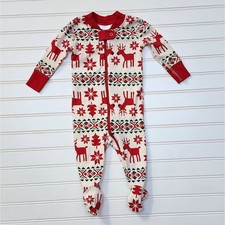 Hanna Andersson Baby Holiday Dear Deer Zip Sleeper/Pajamas