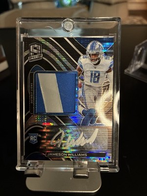 2022 Spectra Jameson Williams RPA /10 Silver Ink Auto  RC Pulsar SSP Lions