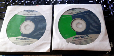 emachines Restore Disks W4682 Ver. 1.0 2003 Vintage Computer