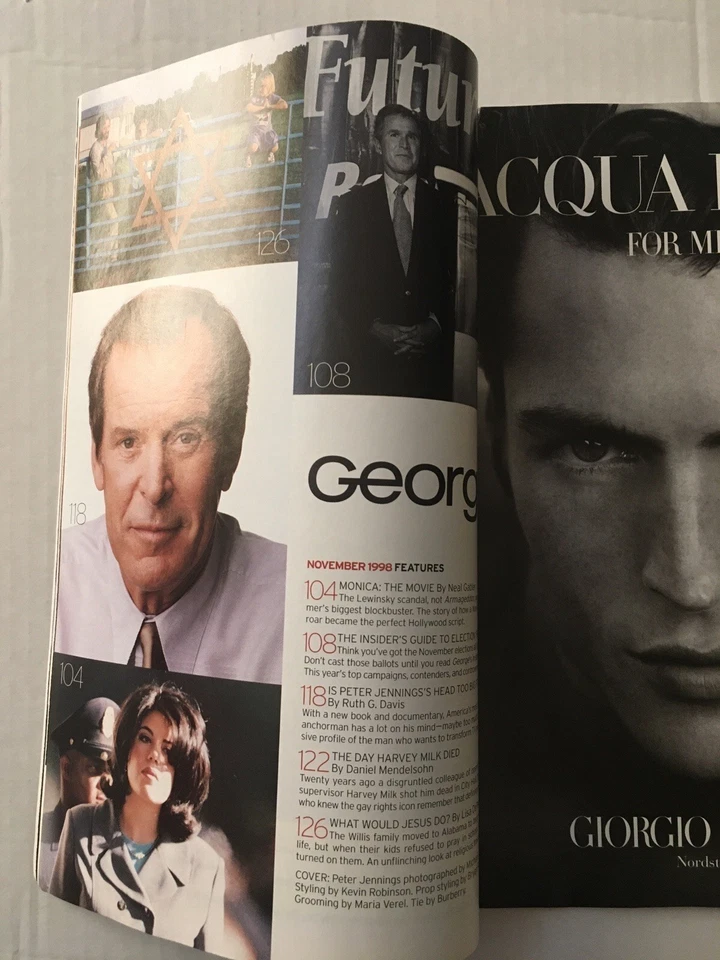 George Magazine 1998 Peter Jennings JFK Jr. - Special - Election Issue - Image 2 of 3