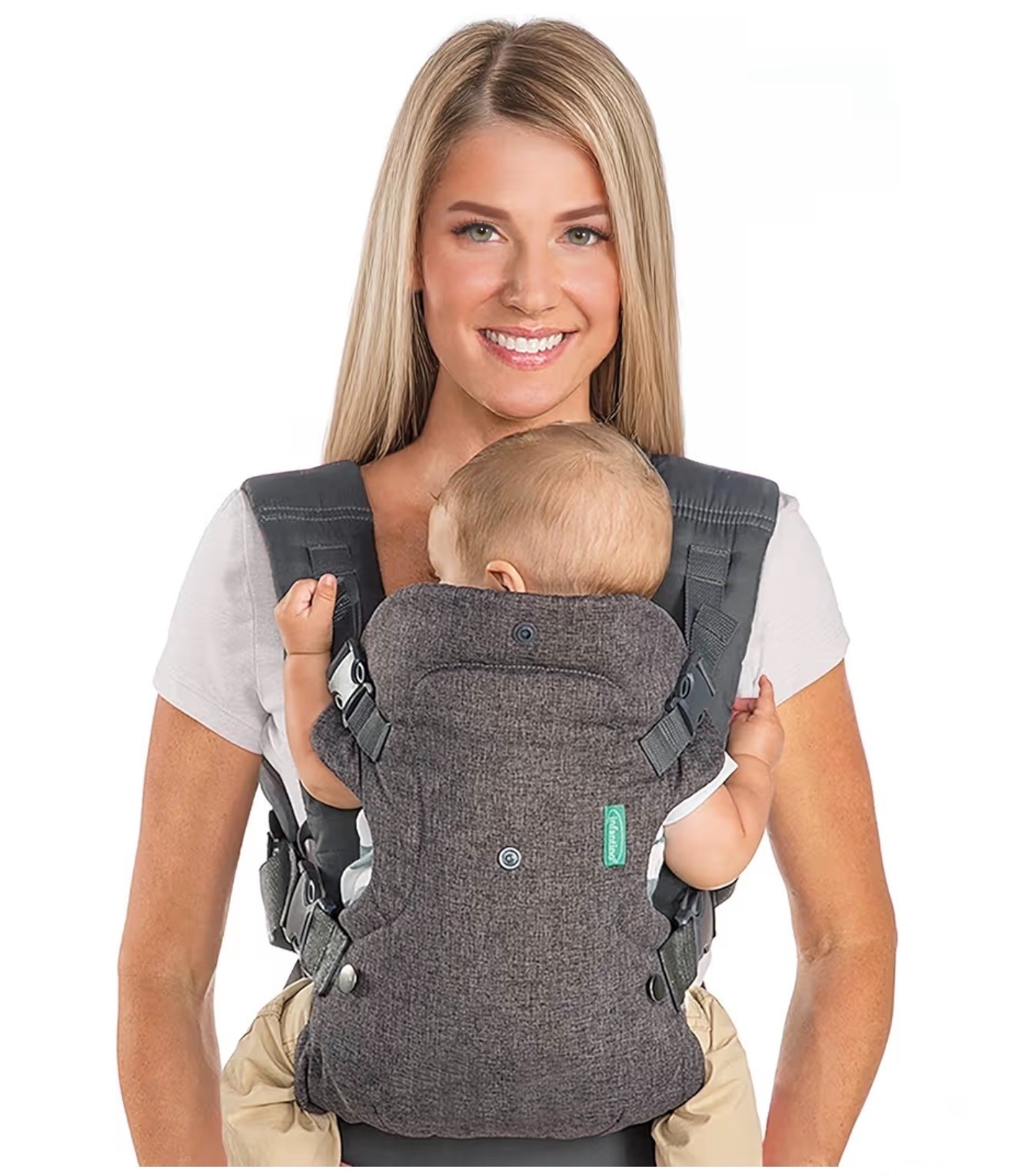 Infantino Baby Carrier Gray Adjustable Ergonomic Waist Belt & Straps Infant 8–32-image