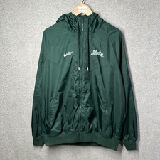 Michigan State Spartans Jacket Mens L Nike Hoodie Team Windrunner Nylon Full Zip