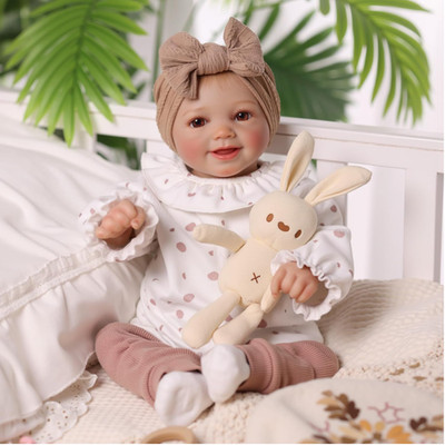 Reborn Baby Puppe Sunny 17 Zoll Weich Stoffkörper Realistisch Mädchen