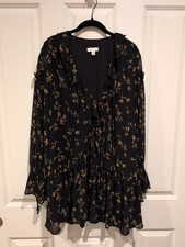 ASOS Topshop poet sleeve frill mini dress in floral print 138944148