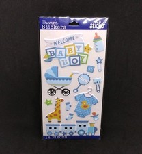 Sticko themed stickers puffy Welcome Baby boy stickers 14 pieces
