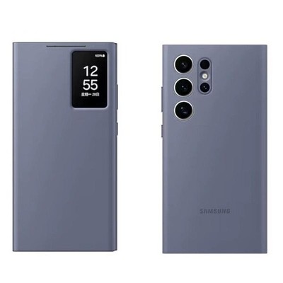 OEM Card for Samsung Galaxy S23 S24 Ultra Slot Flip Cover Smart View Wallet Case